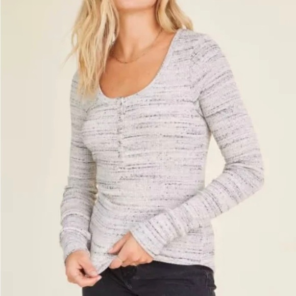 Project Social T Tops - PROJECT SOCIAL T Reid Thermal Henley Size Large NWT